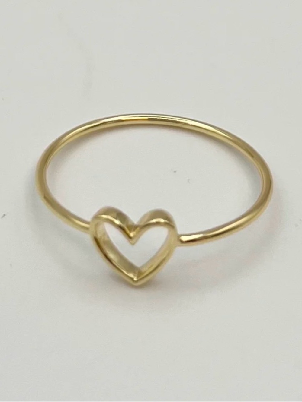 Gorjana GOLD OPEN HEART RING - SIZE 7